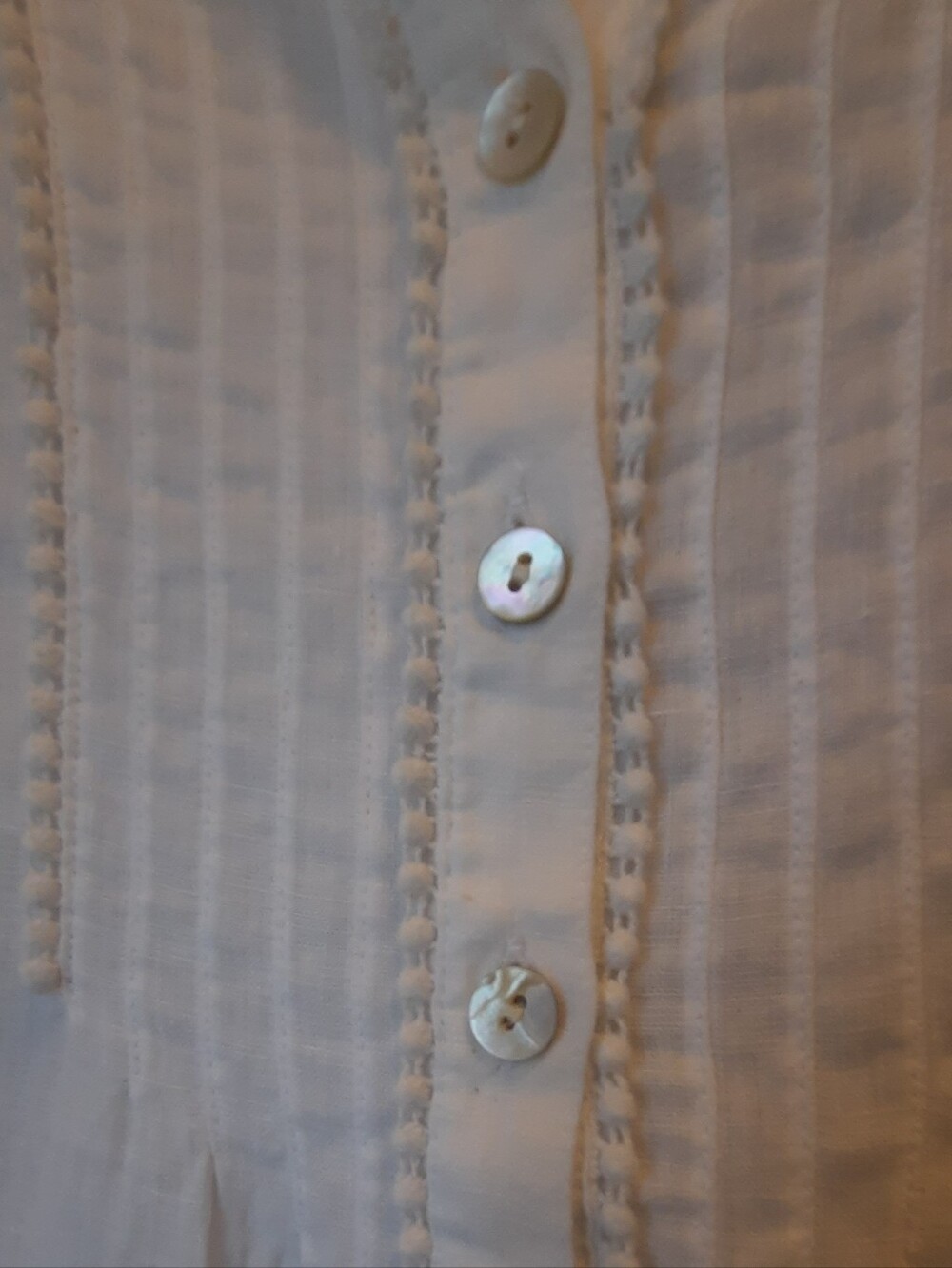 J. Jill White Linen Pintuck Henley Tunic - Picture 3 of 6